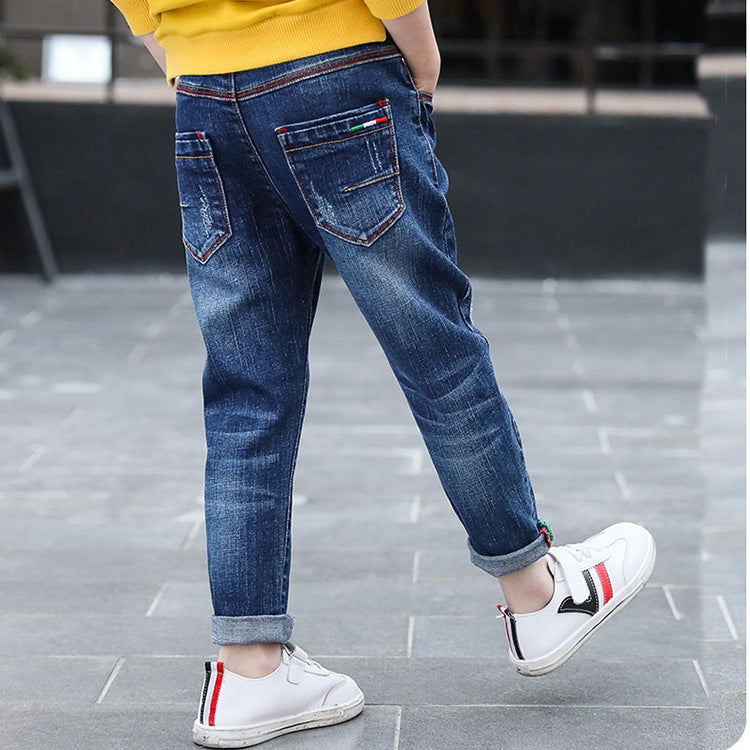 Boys’ Classic Denim Jeans – Comfortable & Trendy Stretchable Pants