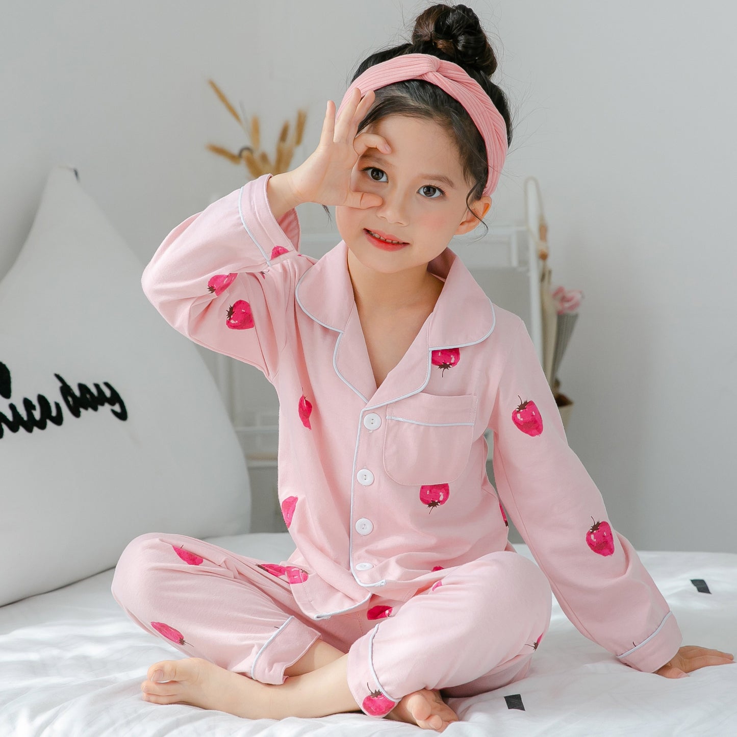 Girls’ Cotton Pajamas – Soft & Cozy Sleepwear Set (8+ Years)