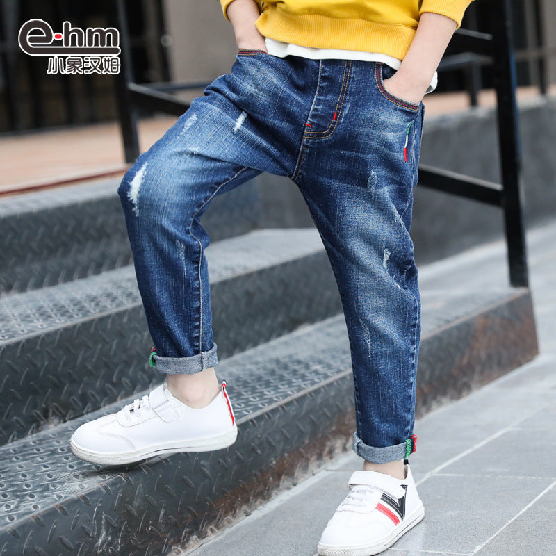 Boys’ Classic Denim Jeans – Comfortable & Trendy Stretchable Pants