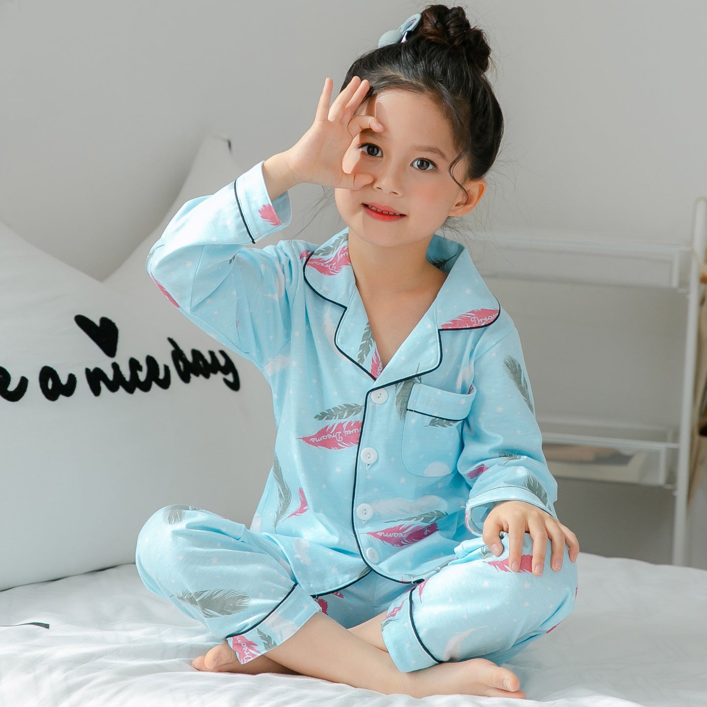 Girls’ Cotton Pajamas – Soft & Cozy Sleepwear Set (8+ Years)