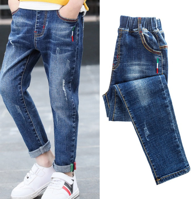 Boys’ Classic Denim Jeans – Comfortable & Trendy Stretchable Pants