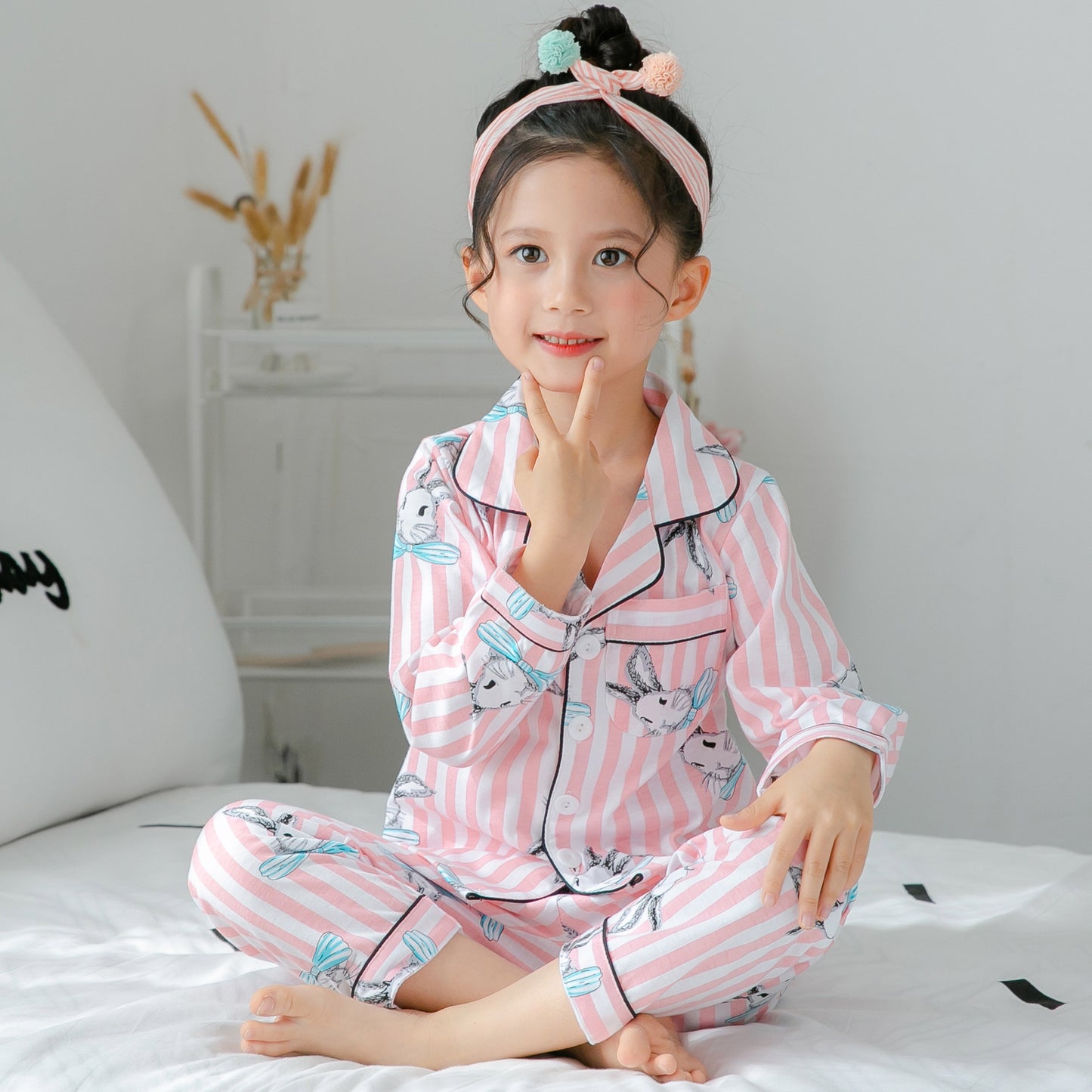 Girls’ Cotton Pajamas – Soft & Cozy Sleepwear Set (8+ Years)