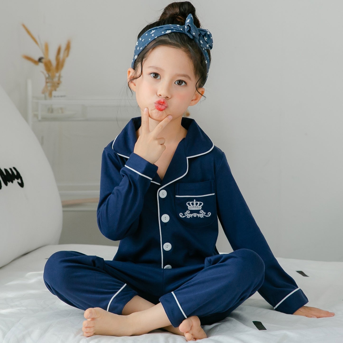 Girls’ Cotton Pajamas – Soft & Cozy Sleepwear Set (8+ Years)