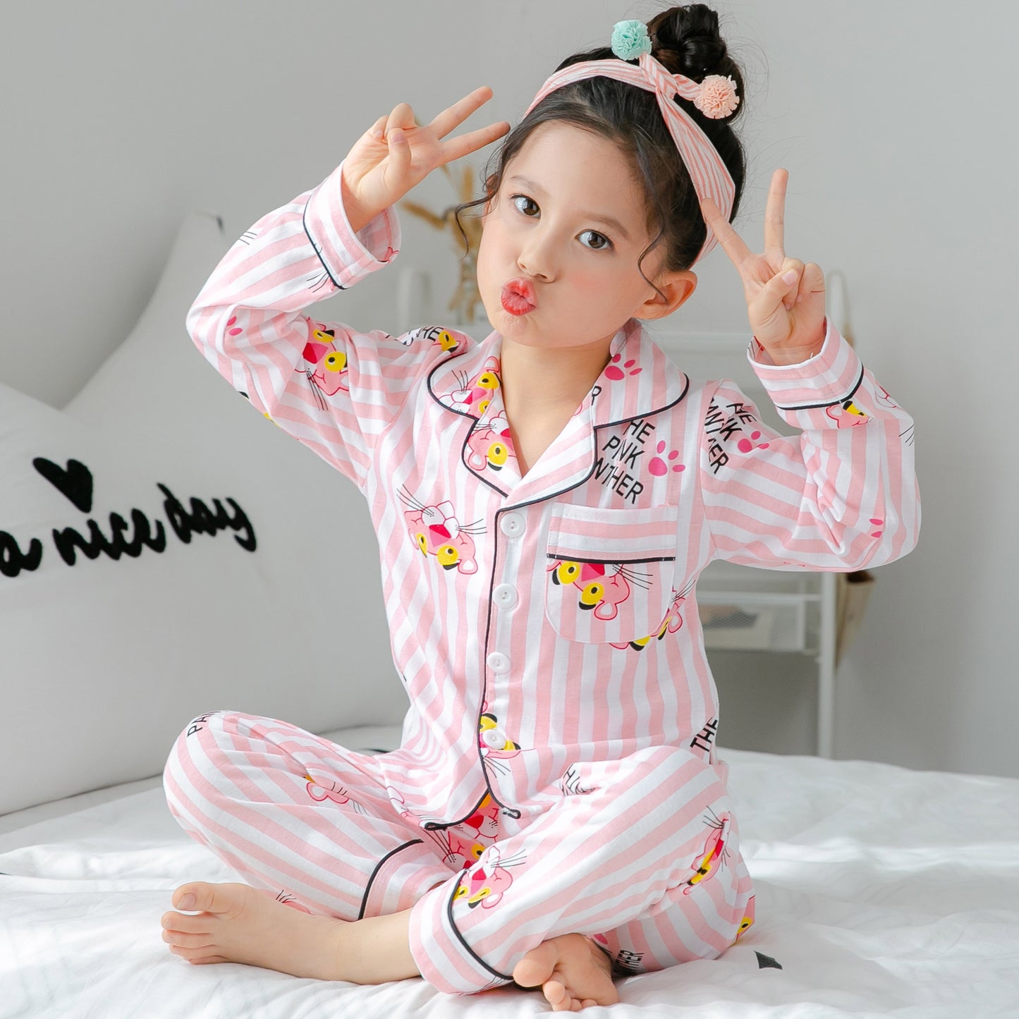 Girls’ Cotton Pajamas – Soft & Cozy Sleepwear Set (8+ Years)