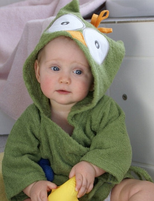 Cute Cartoon Animal Hooded Baby Bathrobe – Soft Cotton Baby Towel & Bath Cloak (0-3 Years)