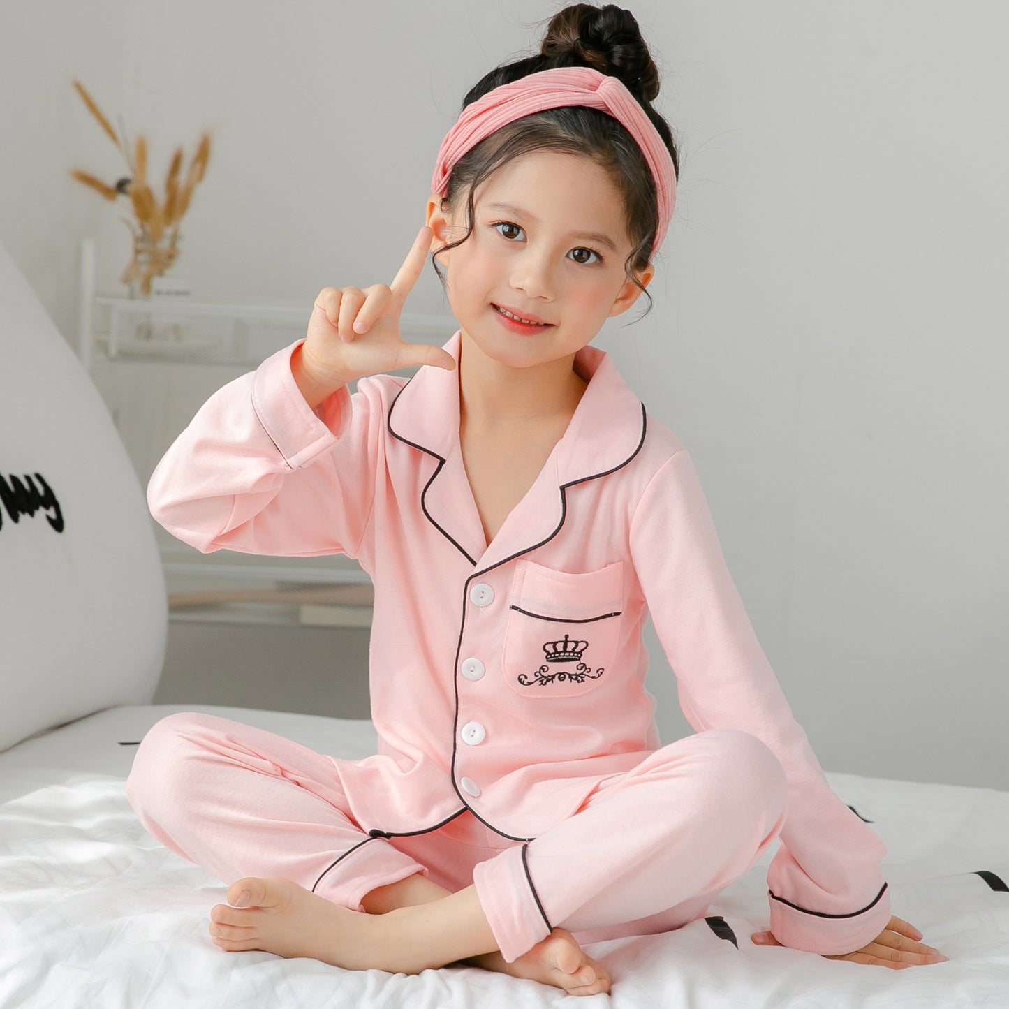 Girls’ Cotton Pajamas – Soft & Cozy Sleepwear Set (8+ Years)