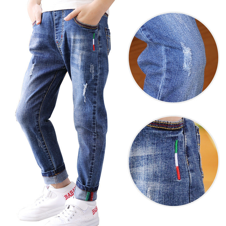 Boys’ Classic Denim Jeans – Comfortable & Trendy Stretchable Pants