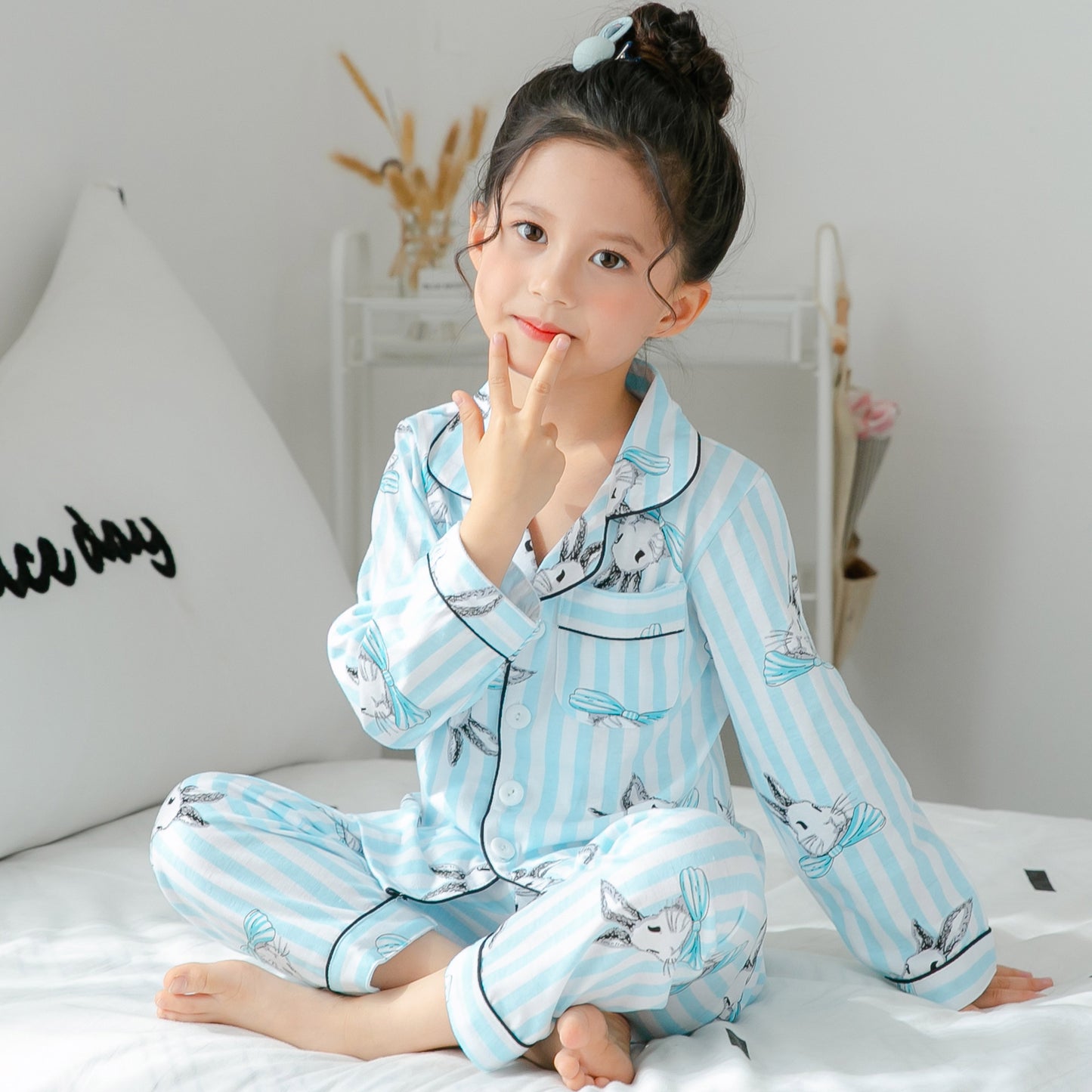 Girls’ Cotton Pajamas – Soft & Cozy Sleepwear Set (8+ Years)