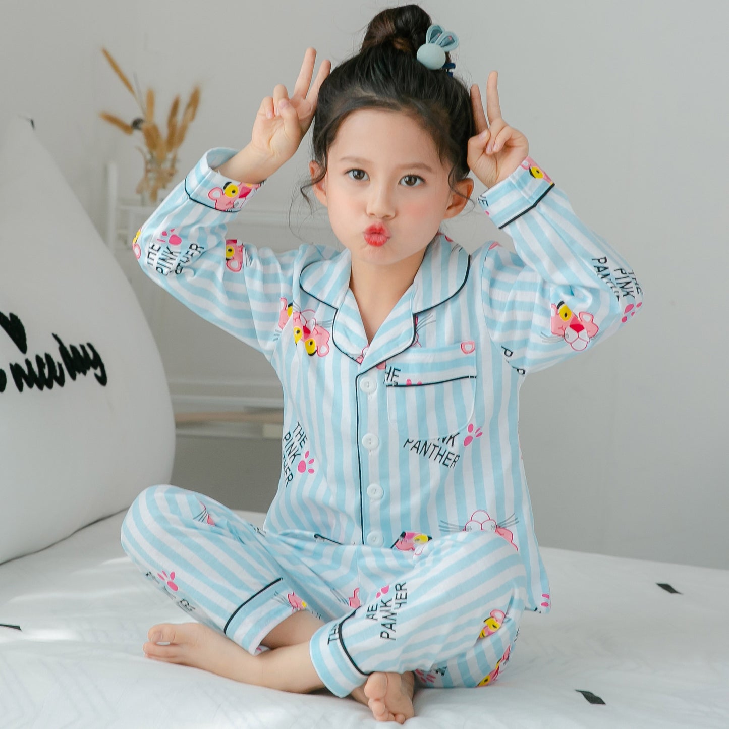 Girls’ Cotton Pajamas – Soft & Cozy Sleepwear Set (8+ Years)