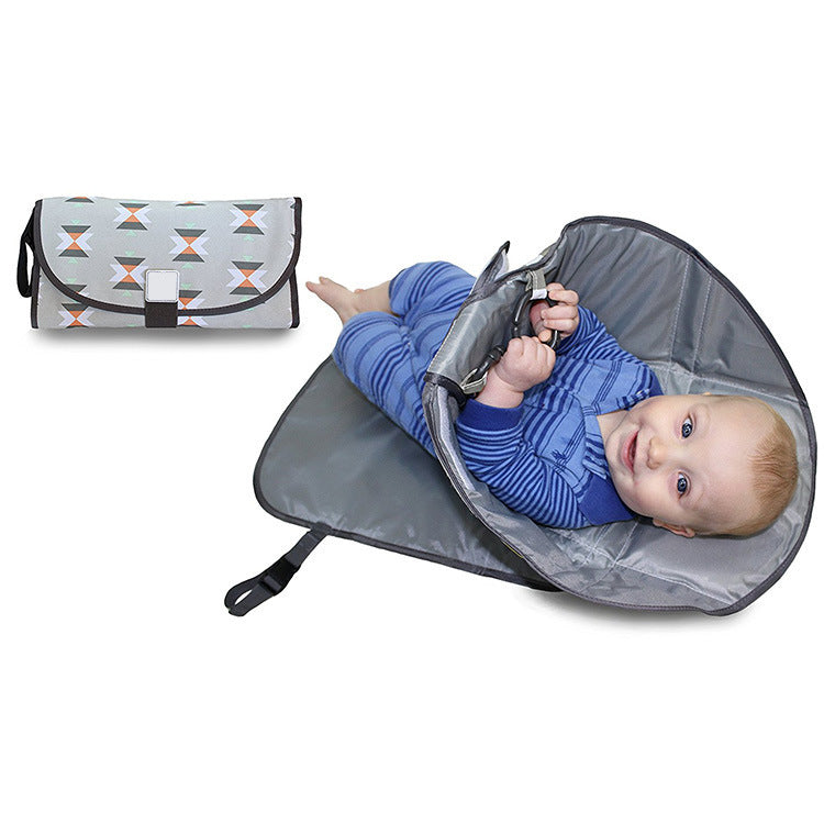Portable Waterproof Diaper Changing Pad – Foldable Baby Travel Mat with Toy Links
