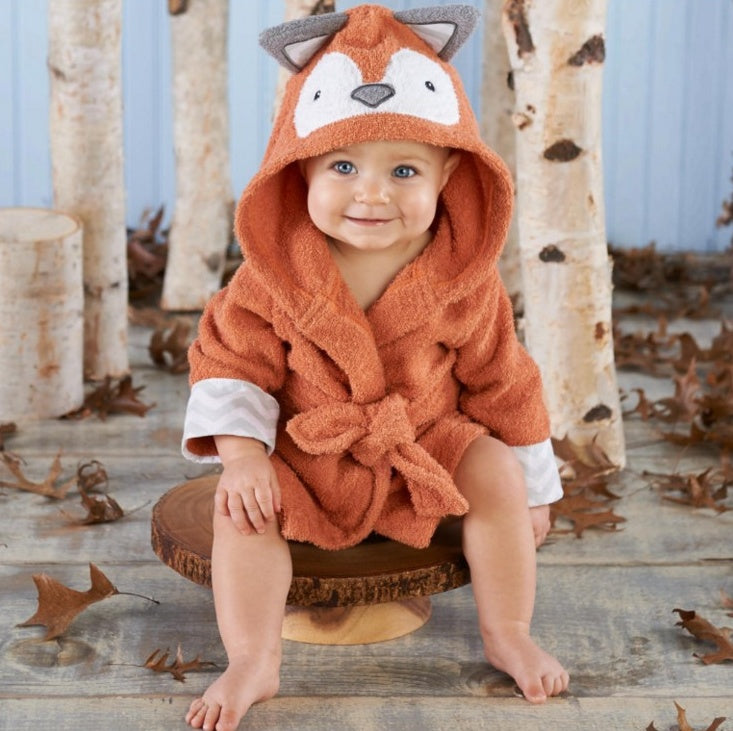 Cute Cartoon Animal Hooded Baby Bathrobe – Soft Cotton Baby Towel & Bath Cloak (0-3 Years)