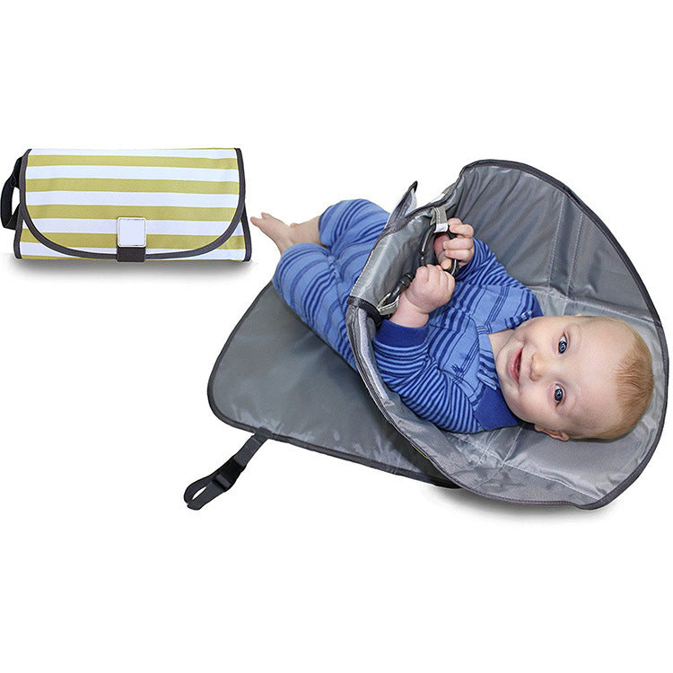 Portable Waterproof Diaper Changing Pad – Foldable Baby Travel Mat with Toy Links