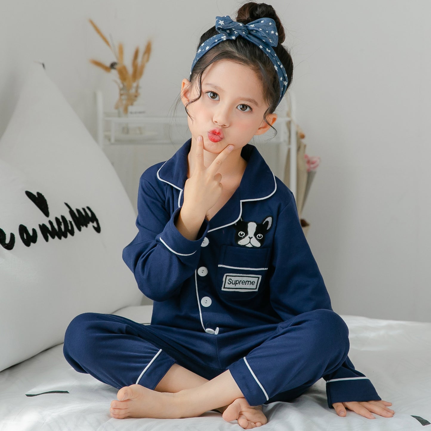 Girls’ Cotton Pajamas – Soft & Cozy Sleepwear Set (8+ Years)